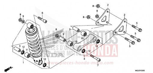 REAR CUSHION CBR500RAE de 2014